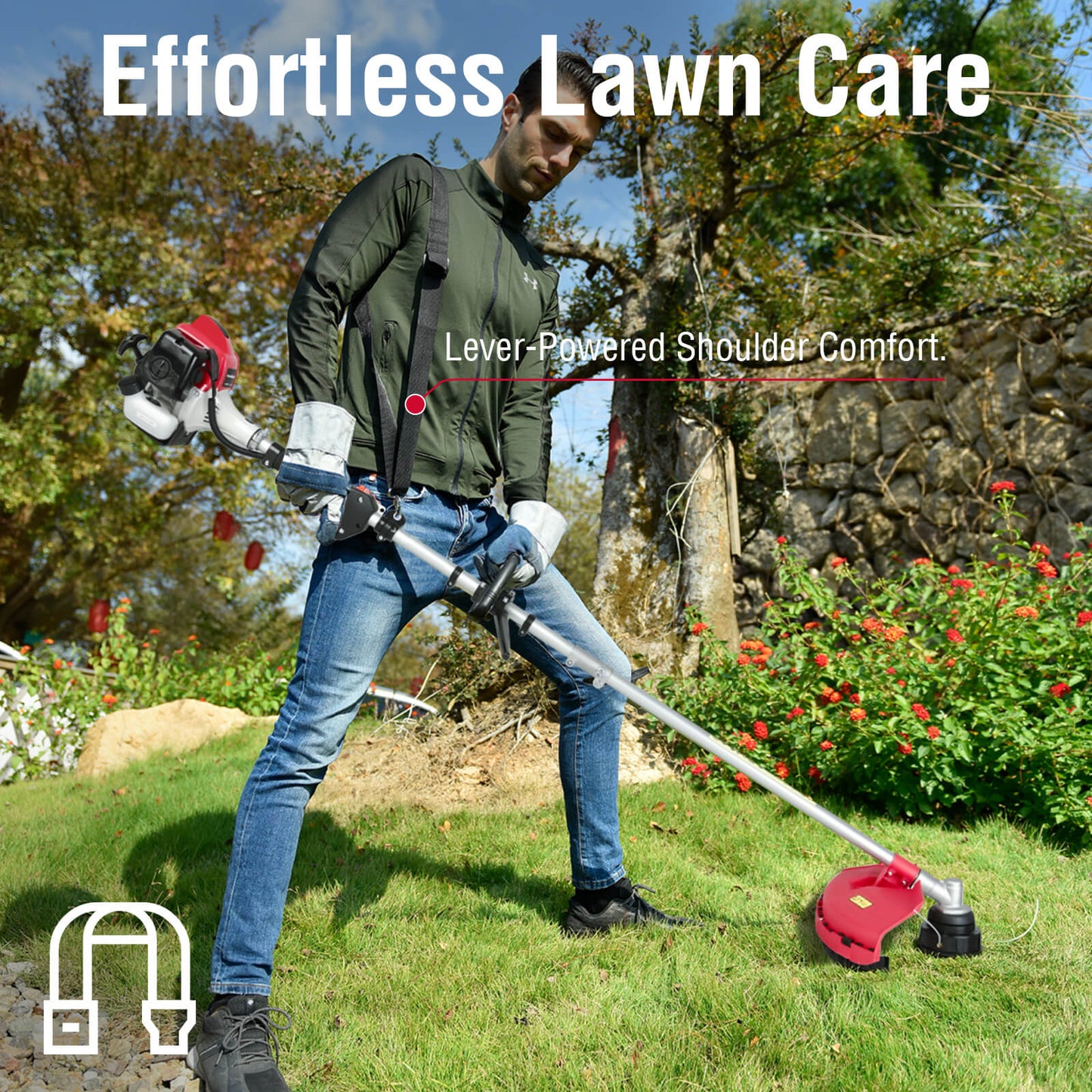 PowerSmart 16" 25cc Gas String Trimmer & Edger PS4532