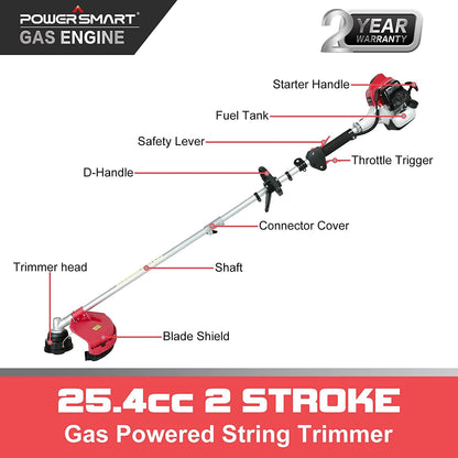 PowerSmart 16" 25cc Gas String Trimmer & Edger PS4532