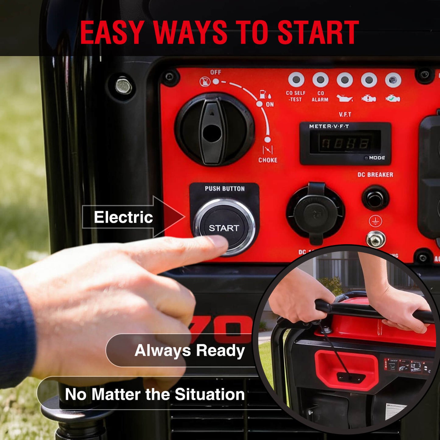 PowerSmart 7000W Inverter Generator w/ CO Alert PS5055C