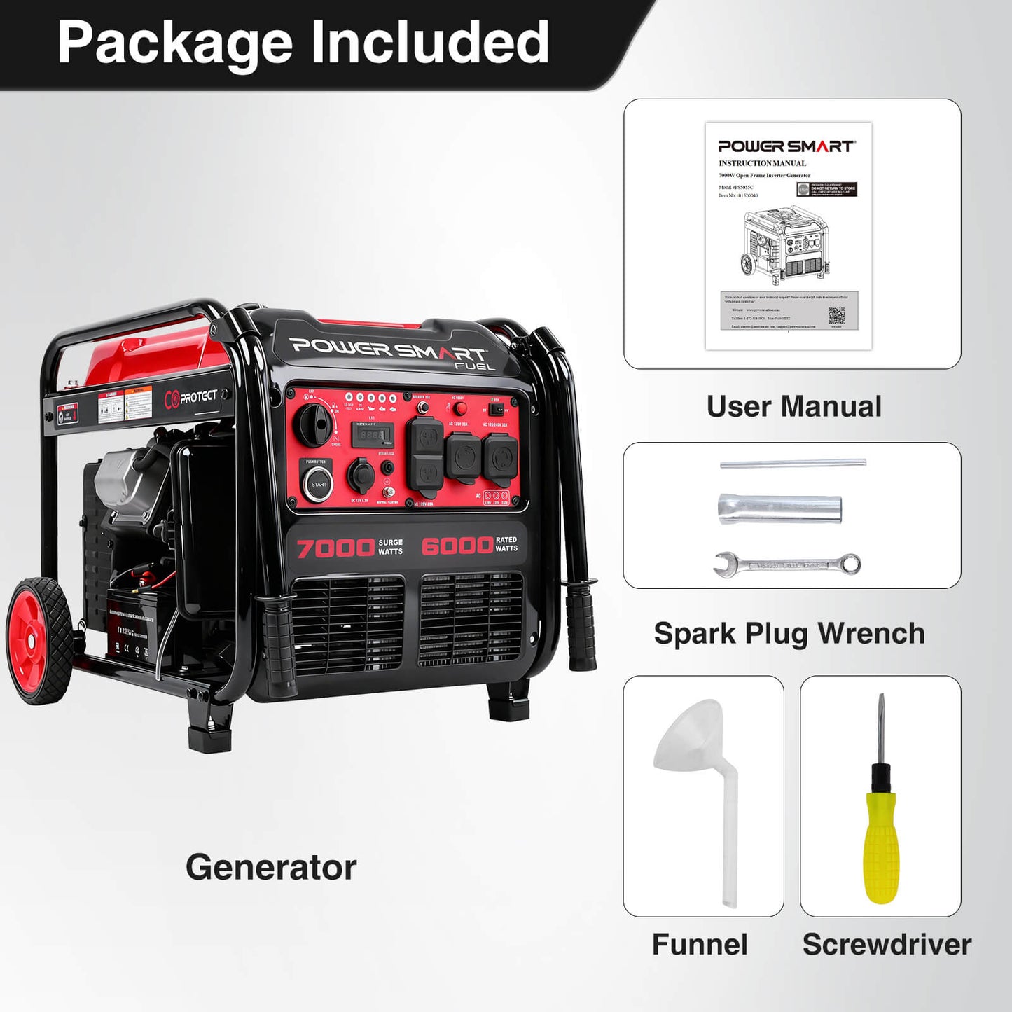 PowerSmart 7000W Inverter Generator w/ CO Alert PS5055C