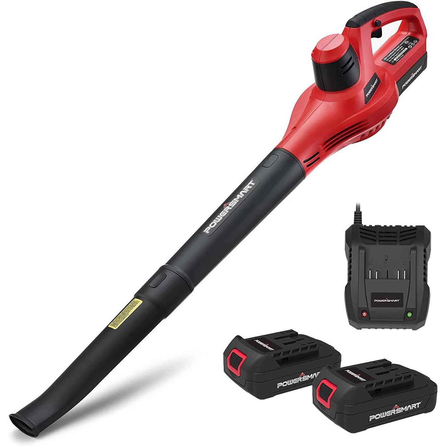 PowerSmart 20V 120CFM Cordless Leaf Blower w/ Two Batteries & Charger