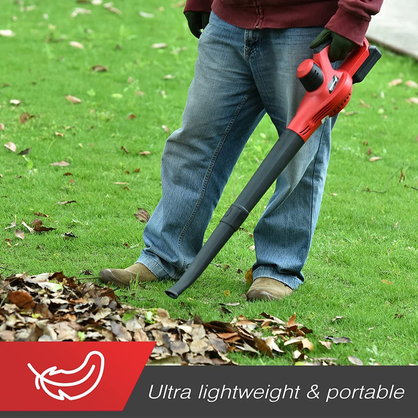 PowerSmart 20V 120CFM Cordless Leaf Blower w/ Two Batteries & Charger