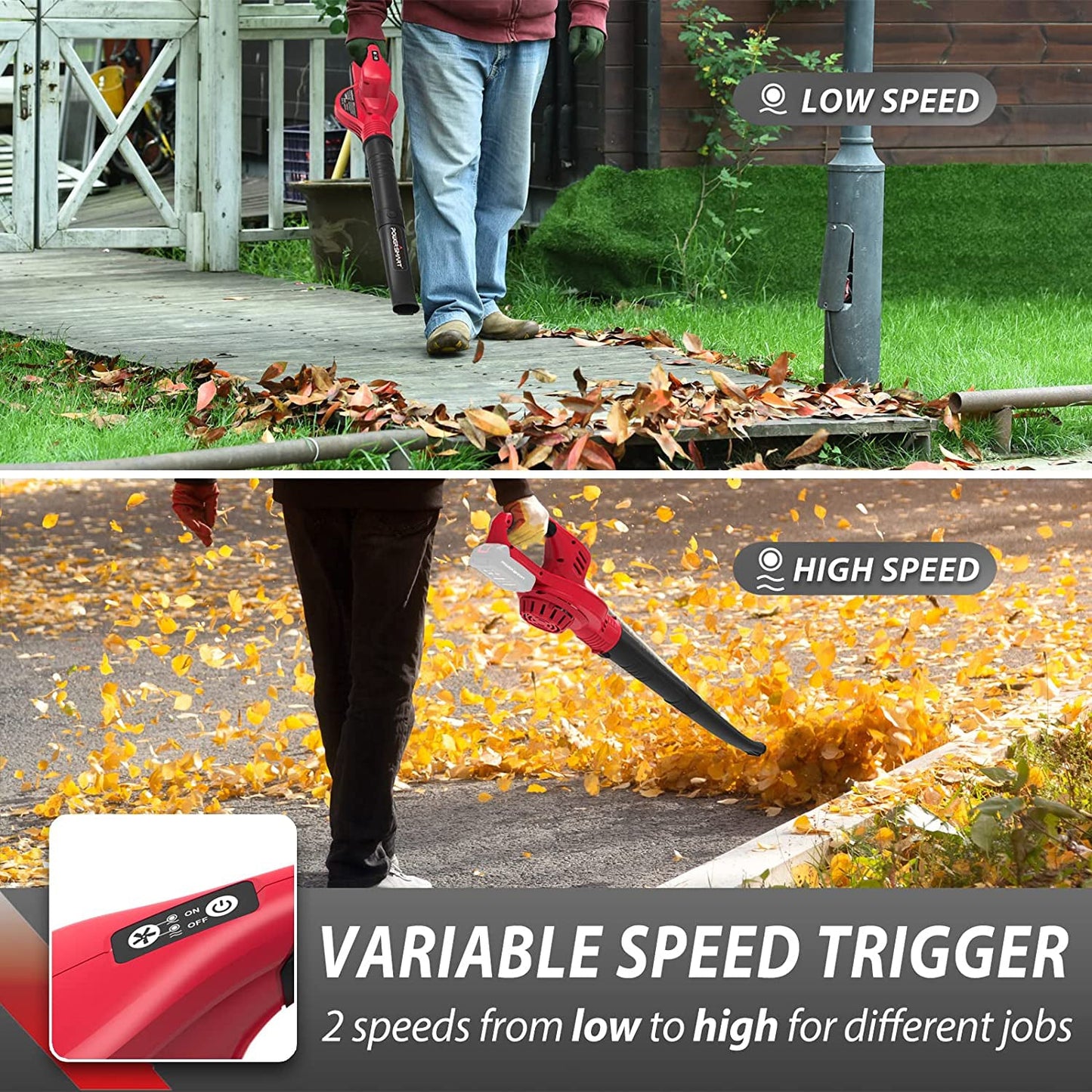 PowerSmart 20V Cordless Leaf Blower Tool Only PS76102