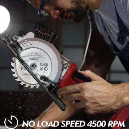 PowerSmart 20V Mini Circular Saw Cordless with 4.0Ah Battery and Charger