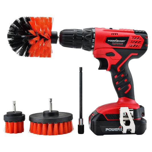 PowerSmart 20V Cordless Drill Driver w/ Brushes, Battery & Charger Included