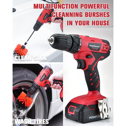 PowerSmart 20V Cordless Drill Driver w/ Brushes, Battery & Charger Included