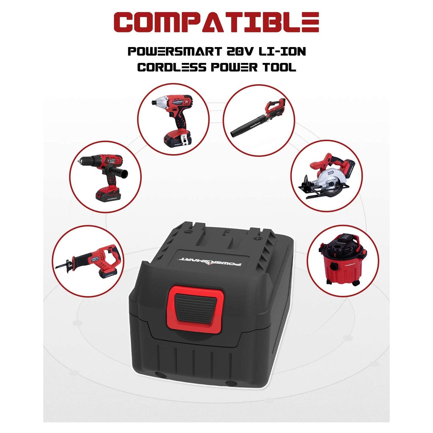 PowerSmart 20V 4.0Ah Lithium-Ion Battery PS76440B