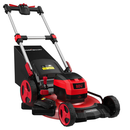 PowerSmart 80V 21" Cordless Self-propelled Lawn Mower w/ 6Ah Battery & Charger
