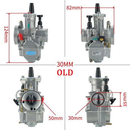 PWK Racing Carburetor 24-34mm for KOSO OKO 2T 4T Scooter ATV Dirt Bike + Jets