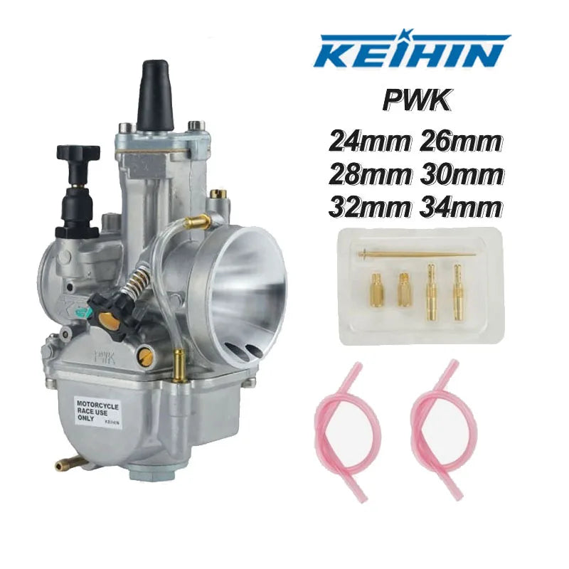 PWK Racing Carburetor 24-34mm for KOSO OKO 2T 4T Scooter ATV Dirt Bike + Jets