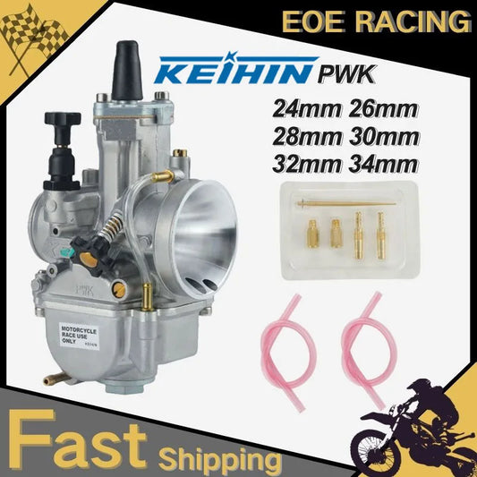 PWK Racing Carburetor 24-34mm for KOSO OKO 2T 4T Scooter ATV Dirt Bike + Jets