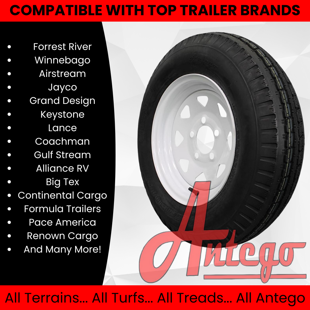 (Single Assembly) Antego Tire and Wheel Heavy-Duty 175/80D13 Highway Terrain – 6-Ply-Ply