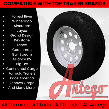 (Single Assembly) Antego Tire and Wheel Heavy-Duty 205/75R14 Highway Terrain – 8-Ply-Ply