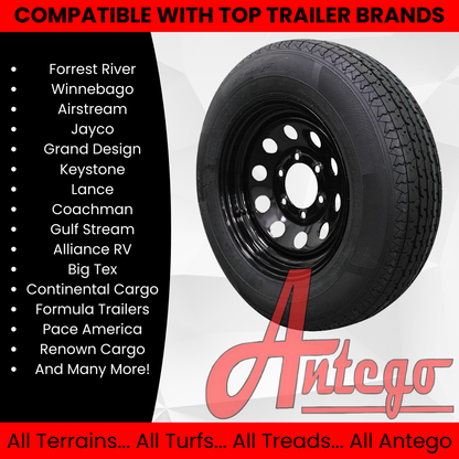 (Set of 2) Antego Tire and Wheel Heavy-Duty 205/75R15 Highway Terrain – 8-Ply-Ply