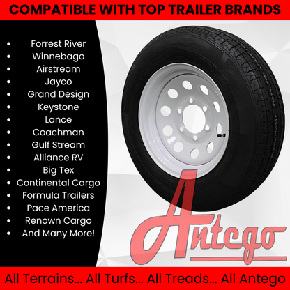 (Set of 2) Antego Tire and Wheel 205/75R15 Highway Terrain – 15.0-Inch Rim