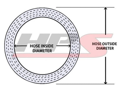 HPS 3-1/4" - 3-1/2" ID, Silicone 45 Degree Elbow Reducer Coupler Hose