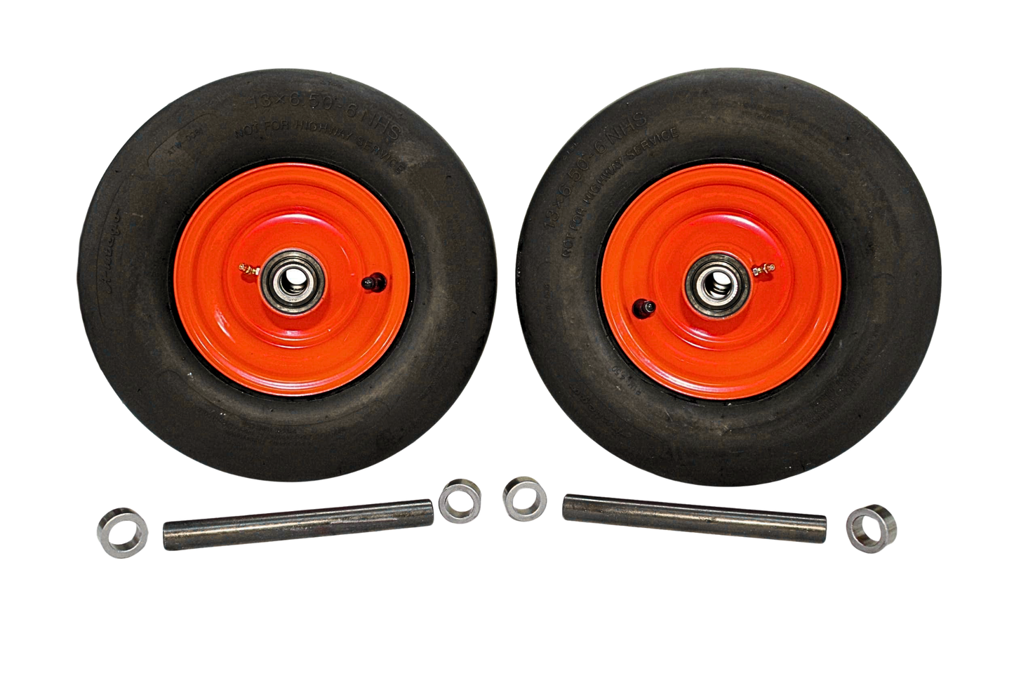 13x6.50-6 Bad Boy Pneumatic Orange Assemblies. Replaces 022-2006-00 . (Set of 2)