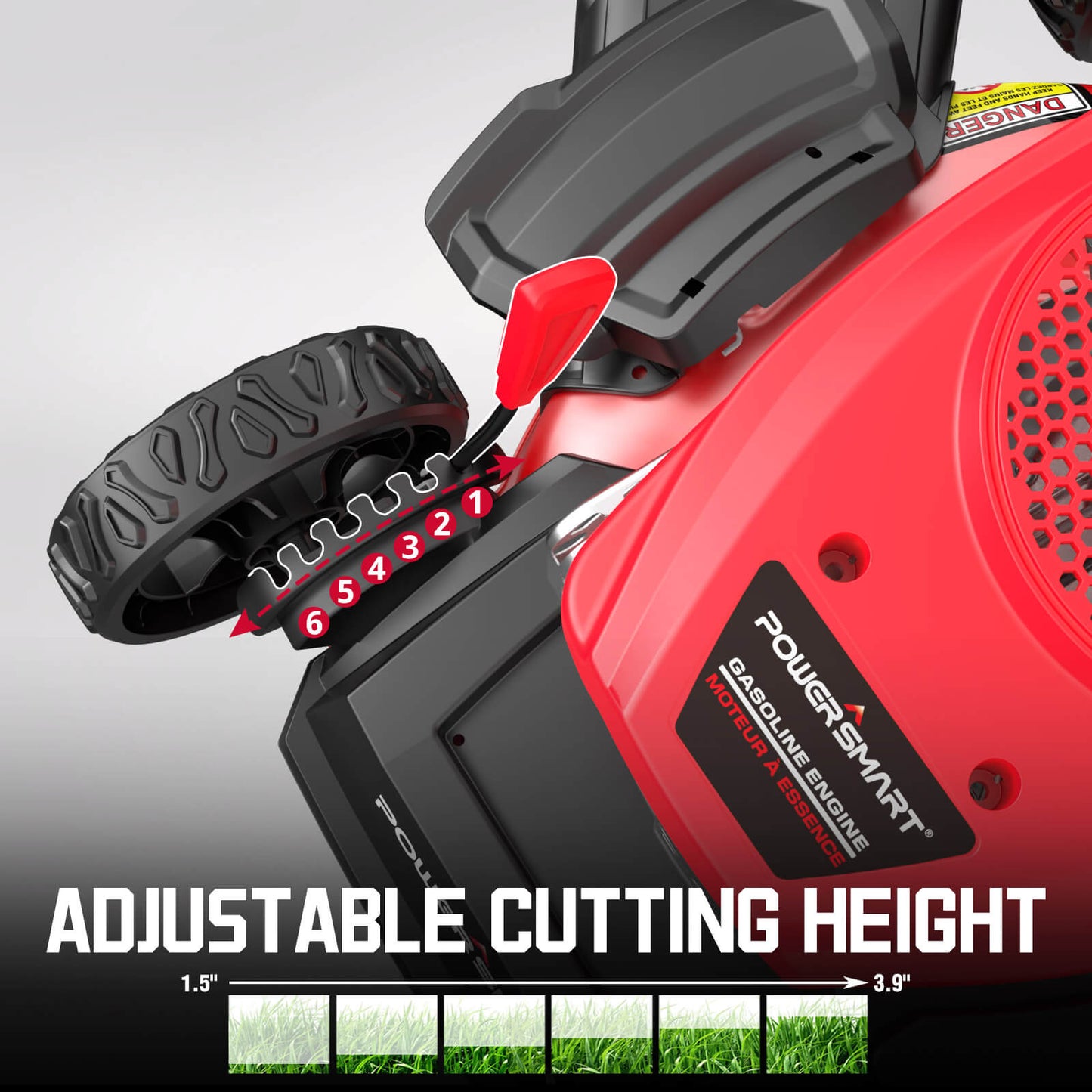 PowerSmart 17" 144cc Gas Push 3-in-1 Lawn Mower DV8618P/V8617P