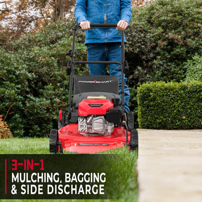 PowerSmart 22" 170cc Gas Self-Propelled 3-in-1 Lawn Mower V8622S