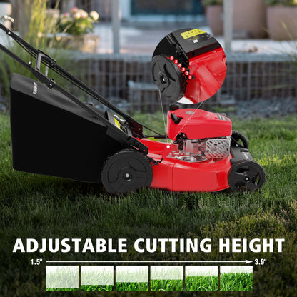 PowerSmart 21" 144cc Gas Push 3-in-1 Lawn Mower V8721P
