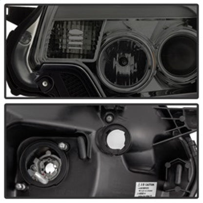 Spyder Toyota Tacoma 12-16 Projector Headlights Light Bar DRL Smoke Pro-Yd-TT12-Lbdrl-Sm