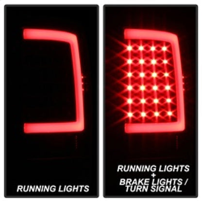 Spyder xTune 13-18 Dodge Ram 1500 LED Tail Lights - Black (Alt-On-DRAM13V2-Lbled-Bk)