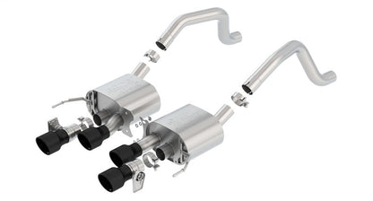 Borla 2015+ Chevy Corvette C7 Z06 6.2L Axle Back ATAK Exhaust Black Quad Tips w/o AFM w/