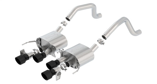 Borla 2015+ Chevy Corvette C7 Z06 6.2L Axle Back ATAK Exhaust Black Quad Tips w/o AFM w/