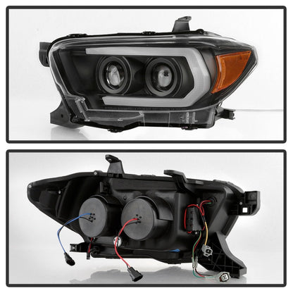 Spyder 16-18 Toyota Tacoma Projector Headlights - Seq LED Turn - Black - PRO-YD-TT16-LB-BK 5085818