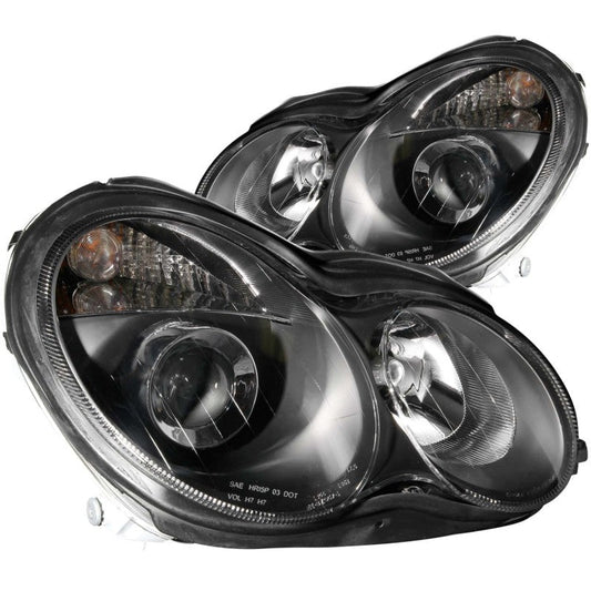 Anzo 2001-2007 Mercedes Benz C Class W203 Projector Headlights Black