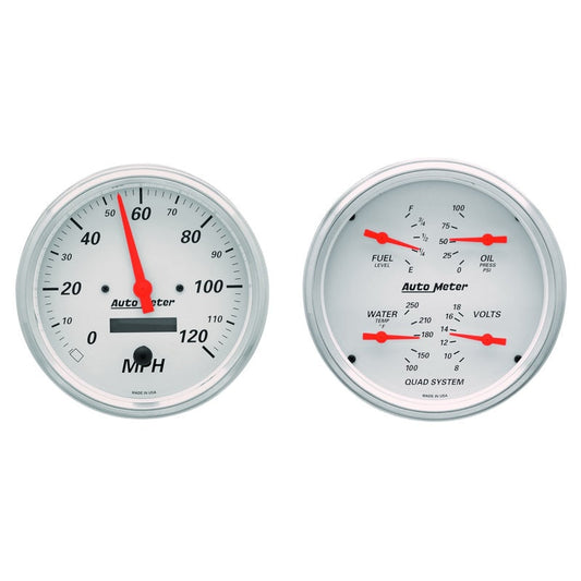 Autometer 5in A/W Quad Gauge Kit ATM1303