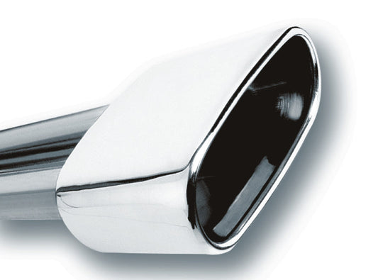 Borla 2.5in Inlet 6.69in x 3in Rectangular Rolled Angle Cut Single Inlet x 5.63in Long Exhaust Tip 20244