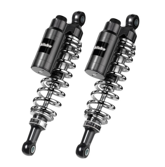 Bitubo Suspension Bitubo WMT0 Twinshocks Adj.: Spring Preload, Reb., Comp., Length 356mm, Piggyback Tank, Chr Edition HD031WMT03