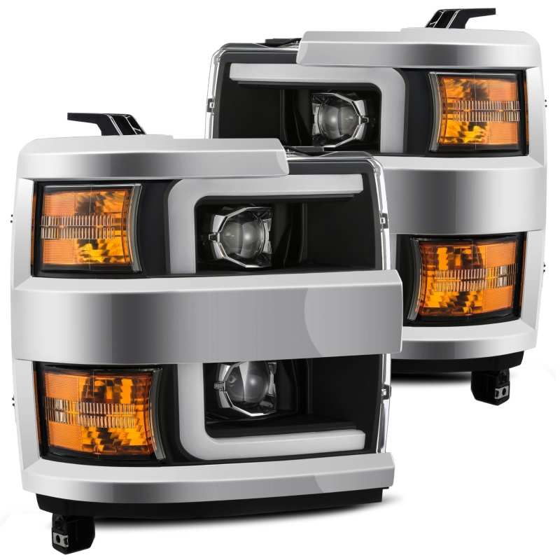AlphaRex 15-19 Chevy 2500HD PRO-Series Proj Headlights Plank Style Blk w/Activ Light/Seq