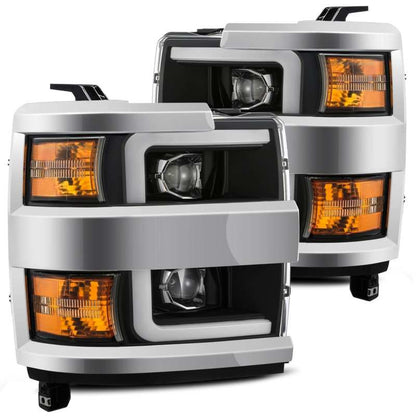AlphaRex 15-19 Chevy 2500HD PRO-Series Proj Headlights Plank Style Blk w/Activ Light/Seq