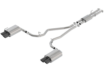 Borla 2020 Ford Explorer ST 3.0L V6 2.25in ATAK Exhaust - Black Chrome Tips 140821BC