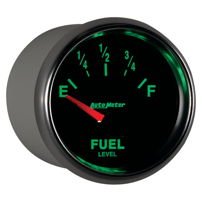 AutoMeter Gauge Fuel Level 2-1/16in. 240 Ohm(e) to 33 Ohm(f) Elec Gs 3816