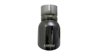 Corsa Single Universal 2.5in Inlet / 3.5in Outlet Black PVD Pro-Series Tip Kit TK002BLK