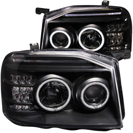 Anzo 2001-2004 Nissan Frontier Projector Headlights w/ Halo Black (CCFL)