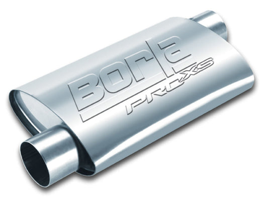 Borla Universal Pro-XS 3in Inlet//Outlet Offset/Offset 14x9 1/2 x 4 Muffler 40353