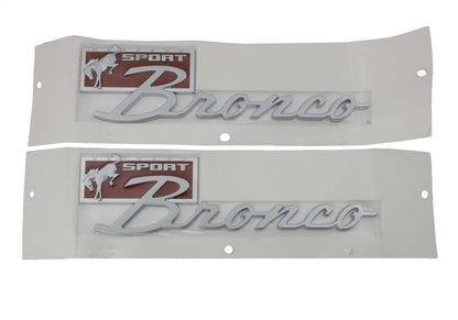 Ford Racing Bronco Sport Script Fender Badge Kit M-1447-BSPRT
