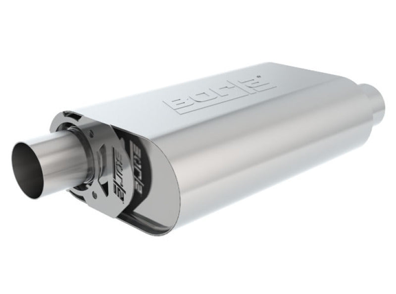 Borla CrateMuffler SBC 283/327/350 2.25 inch Offset In/Out 14in x 4.35in x 9in Oval