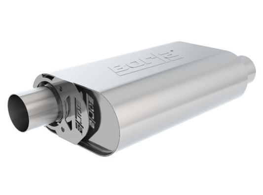 Borla CrateMuffler BBC 396 2.5 inch Offset/Offset 14in x 4.35in x 9in Oval Muffler 400853