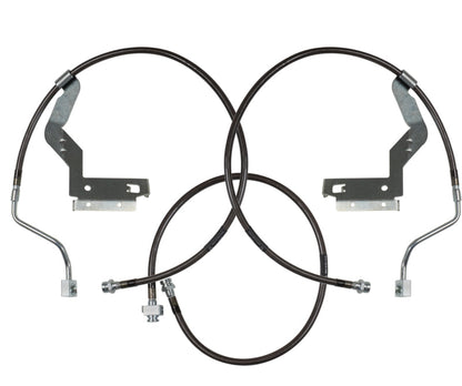 Carli 05-07 Ford F250/350 SD Hardware Braided Brake Lines 4.5in System CS-FORDBBL-05