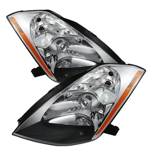 SPYDER Xtune Nissan 350Z 03-05 (Hid Model Only) Crystal Headlights Chrome HD-JH-N350Z-HID-C 9025532
