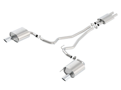 Borla ATAK Cat Back 15 Ford Mustang 3.7L V6 MT/AT 2.25in Pipe 4in Single Round Rolled Tips 140588