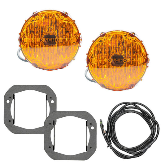 ARB Jeep JL/JT Nacho SAE Only Plug N Play Fog Light Kit (Bumper Kit) - Amber V3JW1KASO