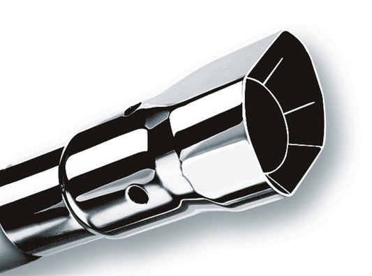 Borla Universal Polished Tip Single Square Angle-Cut Intercooled (inlet 2 1/2in. Outlet 2 1/2 x 2 3/ 20116
