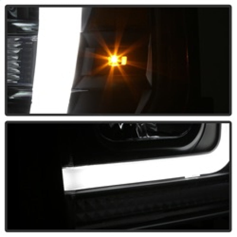 Spyder 08-10 Ford F-250 Projector Headlights V2 - Light Bar DRL LED