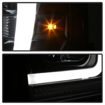 Spyder 08-10 Ford F-250 Projector Headlights V2 - Light Bar DRL LED